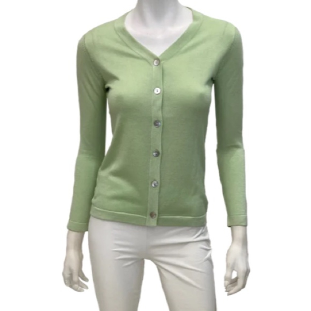 Charlotte Kellogg Boutique Silk Cashmere Knit Cardigan Size L